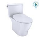 TOTO Nexus 1G Two-Piece Elongated 1.0 GPF Universal Height Toilet with CEFIONTECT and SS234 SoftClose Seat, WASHLET Ready, Cotton White MS442234CUFG