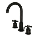 Kingston Brass FSC8920ZX Widespread Bath Faucet, Matte Black