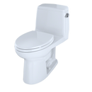 TOTO UltraMax One-Piece Elongated 1.6 GPF ADA Compliant Toilet with Right-Hand Trip Lever, Cotton White MS854114SLR