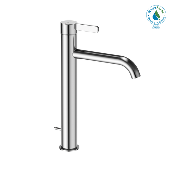 TOTO GF 1.2 GPM Single Handle Vessel Bathroom Sink Faucet with COMFORT GLIDE Technology, Polished Chrome TLG11305U#CP