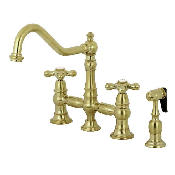 Kingston KS3277AXBS Restoration 8" Bridge Kitchen Faucet Sp