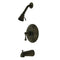 Kingston Brass KB2635BL Tub and Shower Faucet,