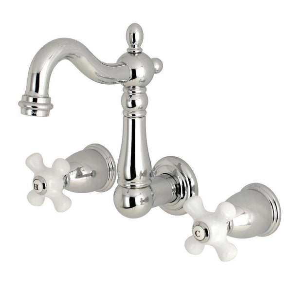 Kingston KS1221PX 8-Inch Center Wall Mount Bath Faucet