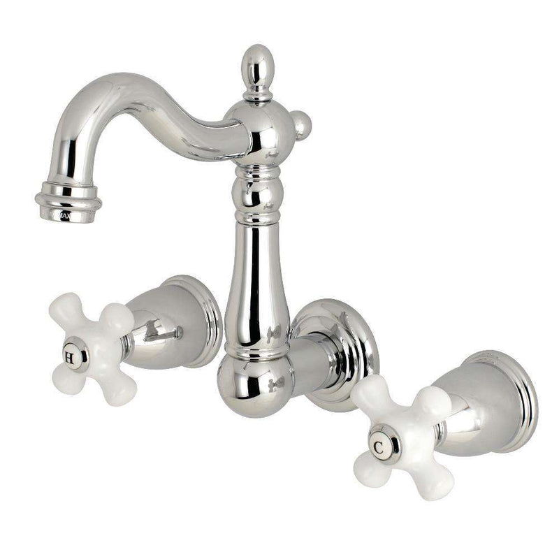 Kingston KS1221PX 8-Inch Center Wall Mount Bath Faucet