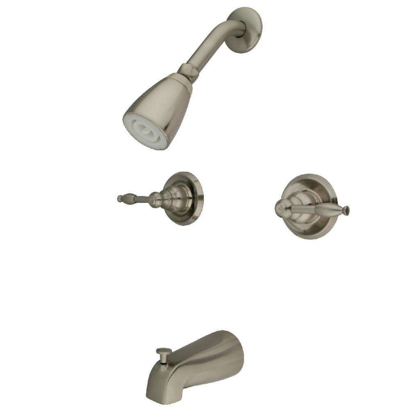 Kingston Brass KB248KL Tub and Shower Faucet, Brushed Nickel