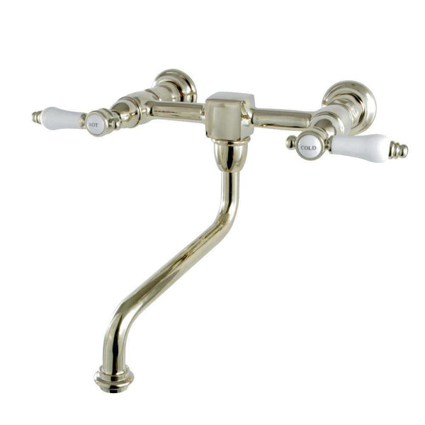 Kingston Brass KS1212BPL Wall Mount Bath Faucet Brass