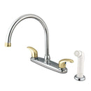 Kingston Brass KB6794LL 8" Centerset Kitchen Faucet/ Brass