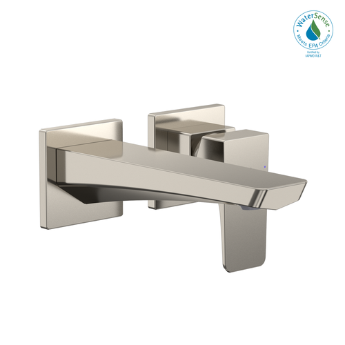 TOTO GE 1.2 GPM Wall-Mount Single-Handle Bathroom Faucet with COMFORT GLIDE Technology, Polished Nickel TLG07308U#PN