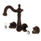 Kingston KS1225PX 8-Inch Center Wall Mount Bath Faucet