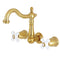 Kingston KS1257PX 8-Inch Center Wall Mount Bath Faucet