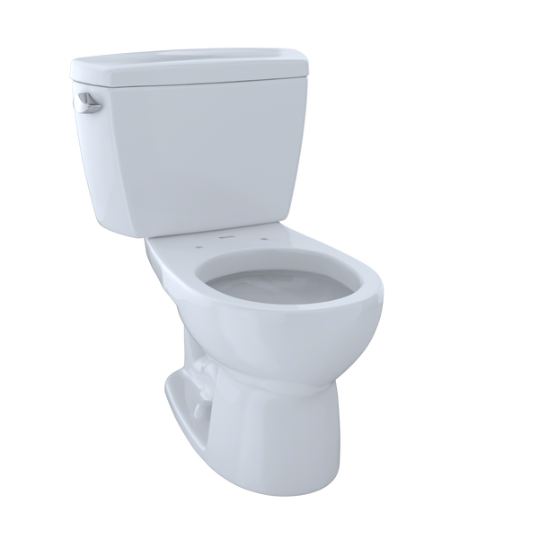 TOTO Drake Two-Piece Round 1.6 GPF Toilet with Insulated Tank, Cotton White CST743SD#01