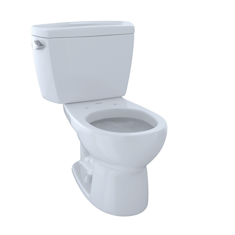 TOTO Drake Two-Piece Round 1.6 GPF Toilet with Insulated Tank, Cotton White CST743SD