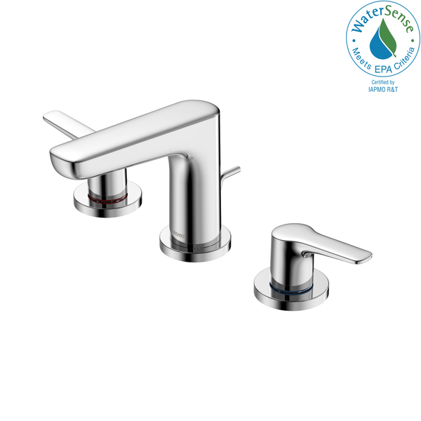 TOTO GS 1.2 GPM Two Handle Widespread Bathroom Sink Faucet, Polished Chrome TLG03201U#CP
