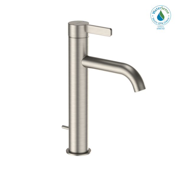 TOTO GF 1.2 GPM Single Handle Semi-Vessel Bathroom Sink Faucet with COMFORT GLIDE Technology, Brushed Nickel TLG11303#BN