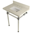 Kingston Brass KVPB30WQASQ1 30X22 White Quartz Vanity with