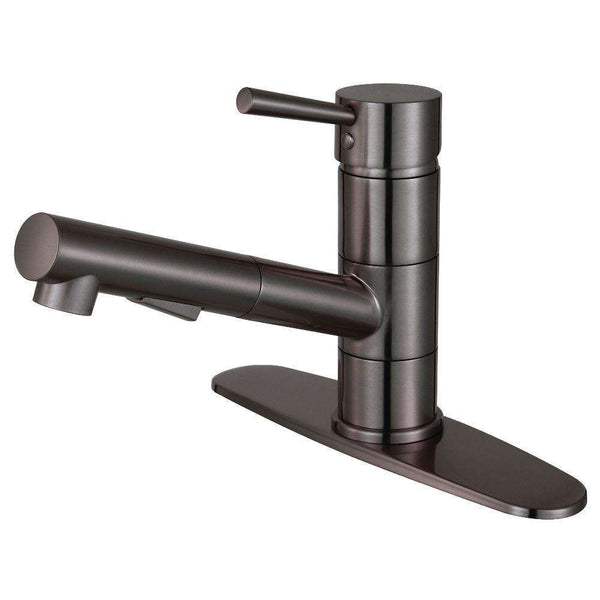 Kingston Brass LS8405DL Sg-Hnd Pull-Out Kitchen Faucet