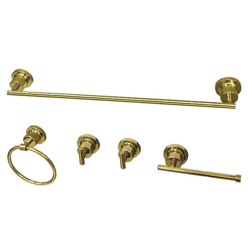 Kingston Brass BAH82134478PB 5P Bath Accs Set Brass