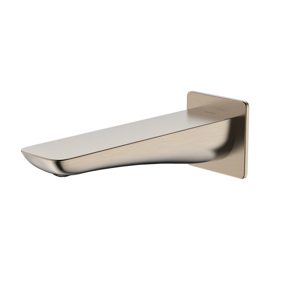 TOTO Modern S Wall Tub Spout, Brushed Nickel TBG02001U#BN