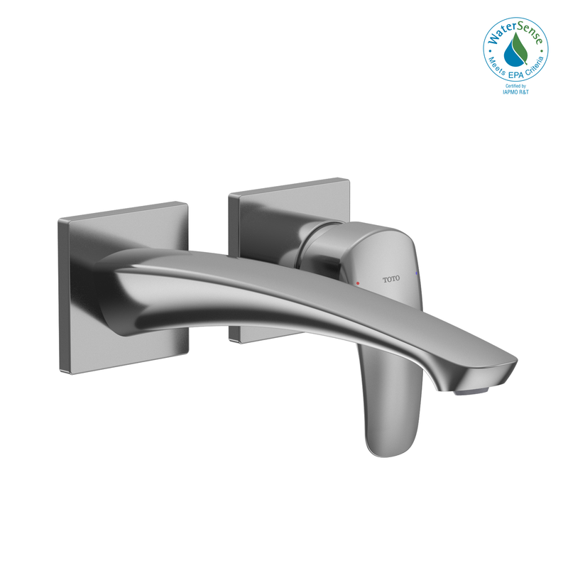 TOTO GM 1.2 GPM Wall-Mount Single-Handle Long Bathroom Faucet with COMFORT GLIDE Technology, Polished Chrome TLG09308U