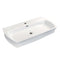 Kingston EV3518 35" x 18" Rectangular White Vessel Sink