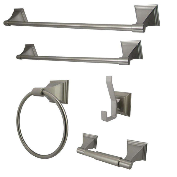 Kingston Brass BAHK61212478SN 5-Piece Bathroom Accs Set