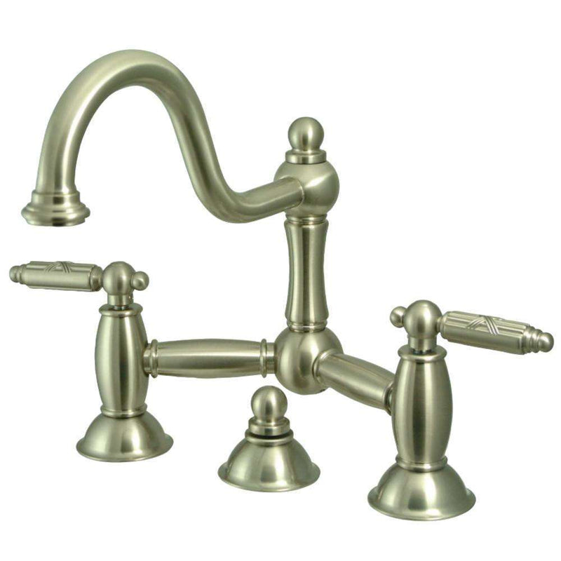 Kingston Brass KS3918GL Restoration Bathroom Bridge Faucet