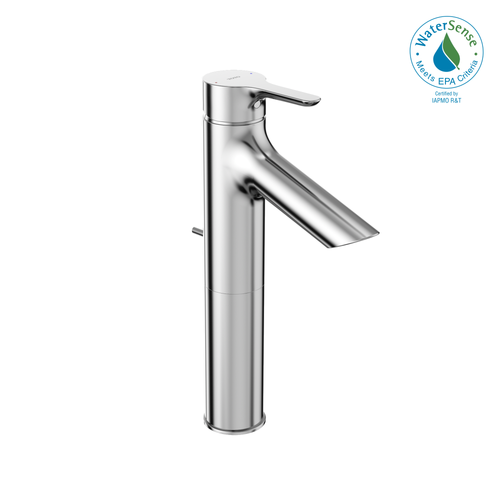 TOTO LB 1.2 GPM Single Handle Semi-Vessel Bathroom Sink Faucet with COMFORT GLIDE Technology, Polished Chrome TLS01304U#CP