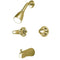 Kingston Brass KB242LL Tub and Shower Faucet, Polished Brass