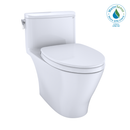 TOTO Nexus 1G One-Piece Elongated 1.0 GPF Universal Height Toilet with CEFIONTECT and SS124 SoftClose Seat, WASHLET Ready, Cotton White MS642124CUFG