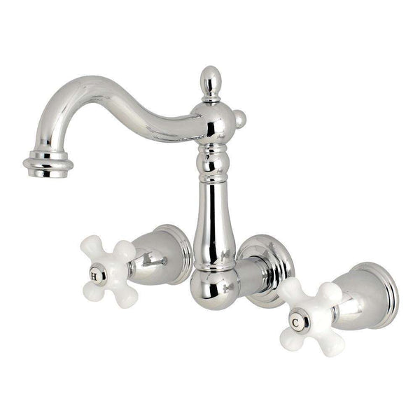 Kingston KS1251PX 8-Inch Center Wall Mount Bath Faucet