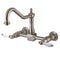 Kingston KS1248PL Heritage 8 in. Wall Mount Kitchen Faucet