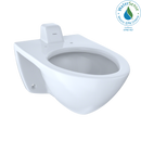 TOTO Elongated Wall-Mounted Flushometer Toilet Bowl with Back Spud, Cotton White CT708UV