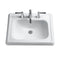 TOTO Promenade Rectangular Self-Rimming Drop-In Bathroom Sink for 8 Inch Center Faucets, Cotton White LT531.8#01