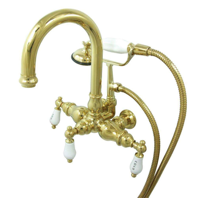 Kingston Brass CC3015T2 Vintage 3-3/8" Wall Mount Tub