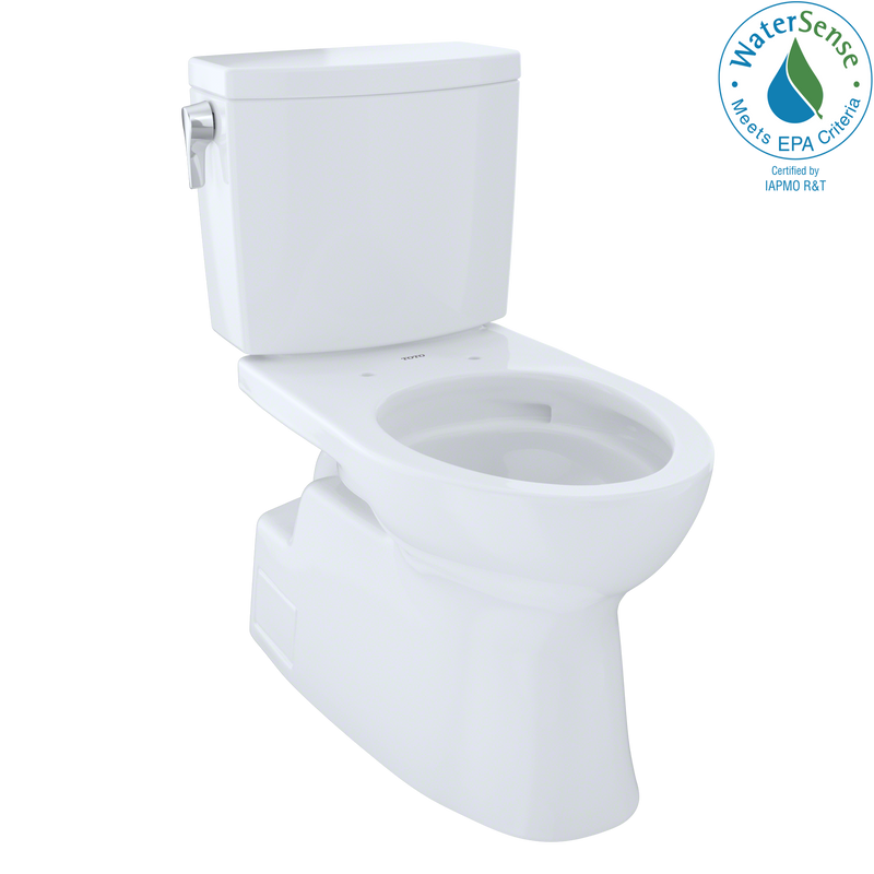 TOTO Vespin II 1G Two-Piece Elongated 1.0 GPF Universal Height Skirted Design Toilet with CeFiONtect, Cotton White CST474CUFG