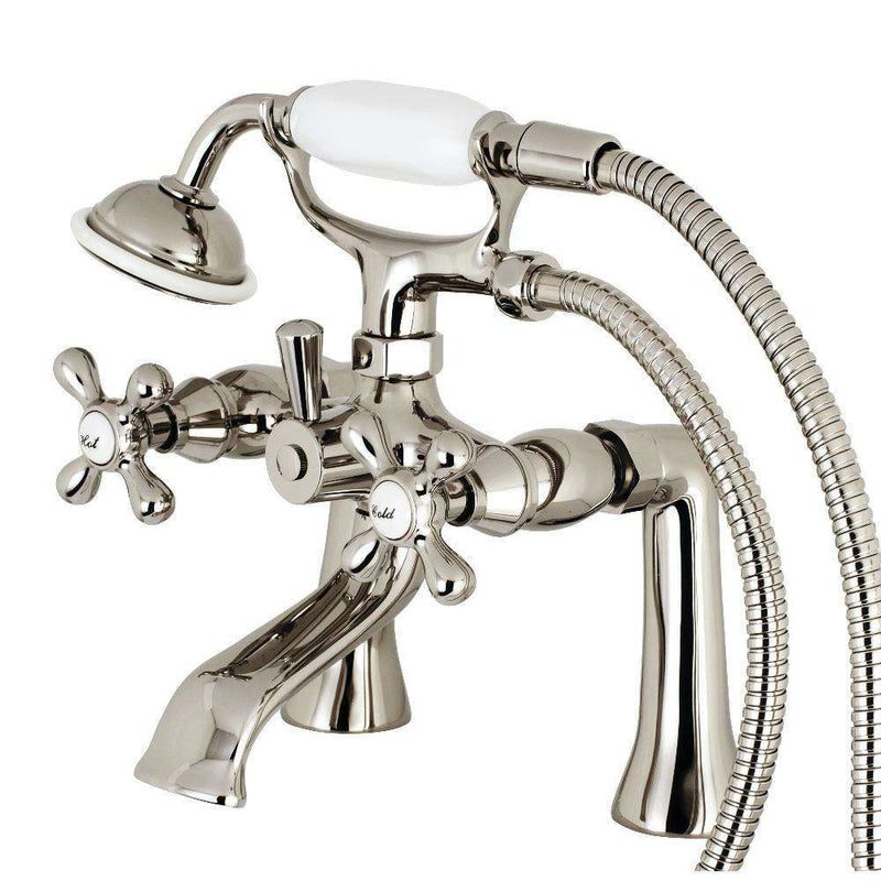 Kingston Brass KS268PN Deck Mount Clawfoot Tub Faucet