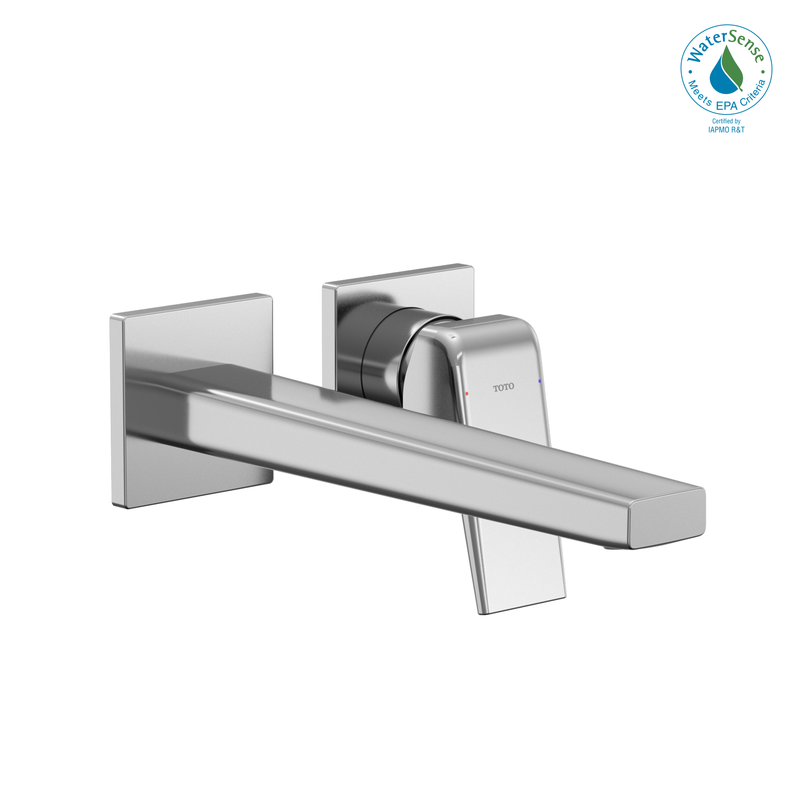 TOTO GB 1.2 GPM Wall-Mount Single-Handle Long Bathroom Faucet with COMFORT GLIDE Technology, Polished Chrome TLG10308U