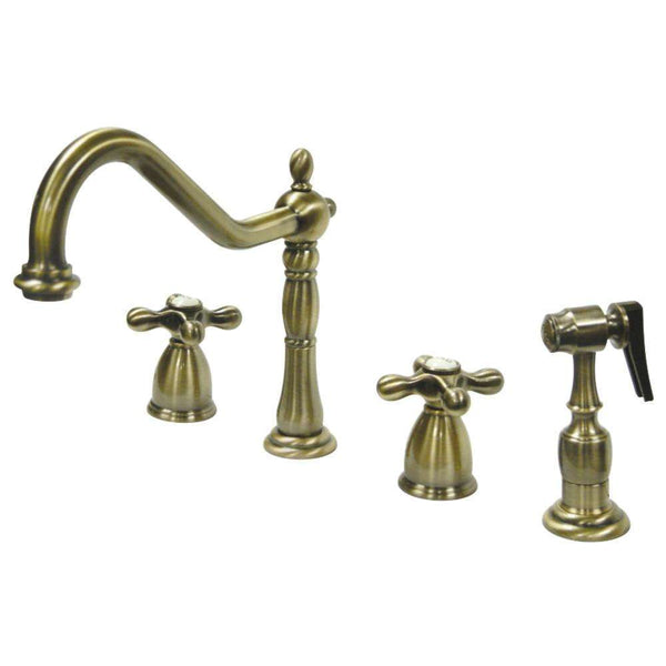 Kingston Brass KB1793AXBS Wsp Kitchen Faucet, Antique Brass