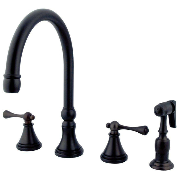 Kingston Brass KS2795BLBS Widespread Kitchen Faucet Bronze