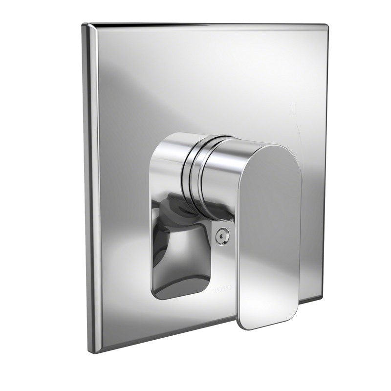 TOTO Oberon Square 7 Inch Pressure Balance Valve Shower Trim, Polished Chrome TS363P