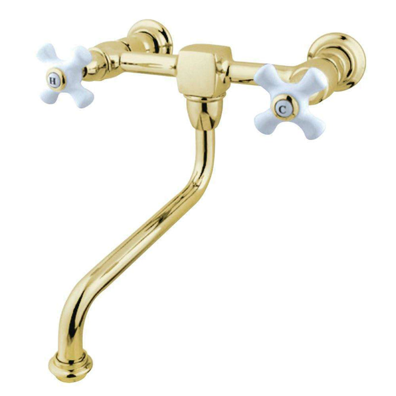 Kingston Brass KS1212PX Wall Mount Bath Faucet Brass