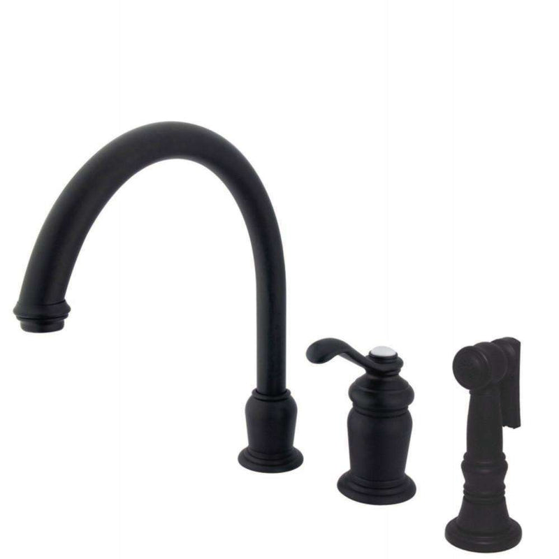 Kingston Brass KS7825TLBS Sg-Hnd Widespread Kitchen Faucet