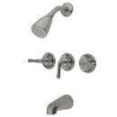 Kingston Brass KB238 Tub and Shower Faucet, Brushed Nickel