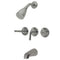 Kingston Brass KB238 Tub and Shower Faucet, Brushed Nickel