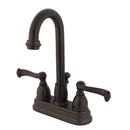 Kingston Brass KB3615FL 4 in. Centerset Bath Faucet Bronze