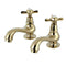 Kingston Brass KS1102BEX Basin Tap Faucet W/ Cross Hnd Brass