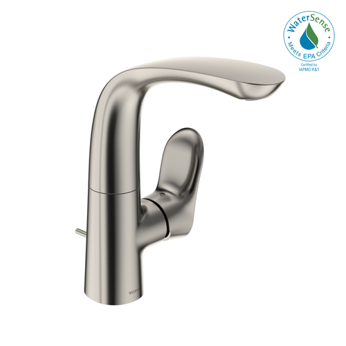 TOTO GO 1.2 GPM Single Side-Handle Bathroom Sink Faucet with COMFORT GLIDETechnology, Polished Nickel TLG01309U#PN