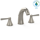 TOTO SilasTwo Handle Widespread 1.5 GPM Bathroom Sink Faucet, Brushed Nickel TL210DD