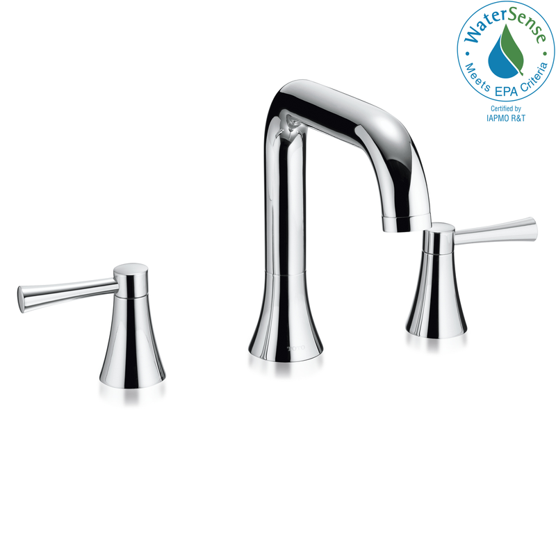 TOTO Nexus Two Handle Widespread 1.2 GPM Bathroom Sink Faucet, Polished Chrome TL794DD12