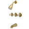 Kingston Brass KB232PX Tub and Shower Faucet, Polished Brass